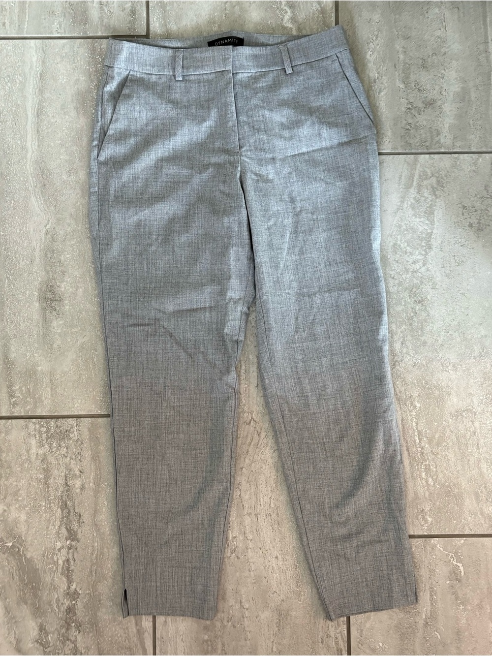Dynamite Light Gray Cropped Dress Pants